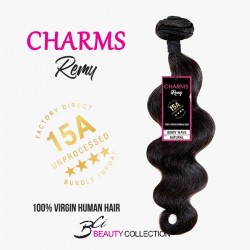 CHARMS REMY UNPROCESSED 100% VIRGIN HUMAN HAIR Body Wave 15A 10"-22"