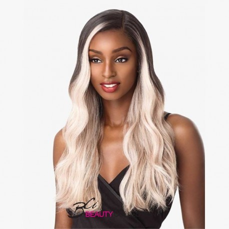 SENSATIONNEL SYNTHETIC EMPRESS CURVED PART LACE FRONT WIG - NASHA