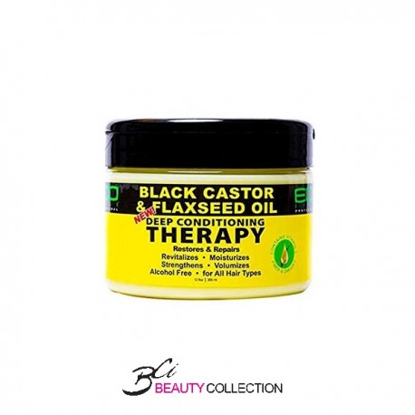 ECO STYLE BLACK CASTOR & FLAXSEED OIL DEEP CONDITIONING THERAPY 12OZ