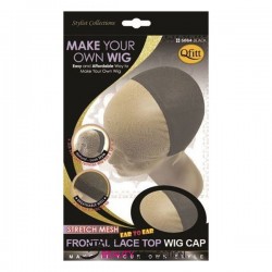 QFITT MAKE YOUR OWN WIG STRETCH MESH FRONTAL LACE TOP WIG CAP  - 5064 BLACK
