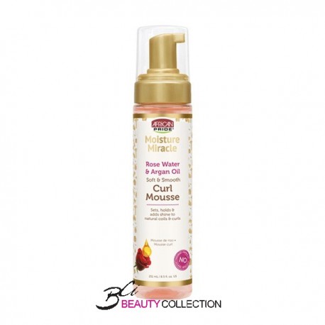 AFRICAN PRIDE Moisture Miracle ROSEWATER & ARGAN OIL CURL MOUSSE 8.5oz
